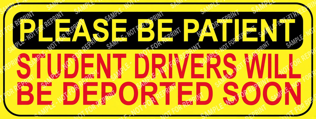 Student Driver Bumper Sticker